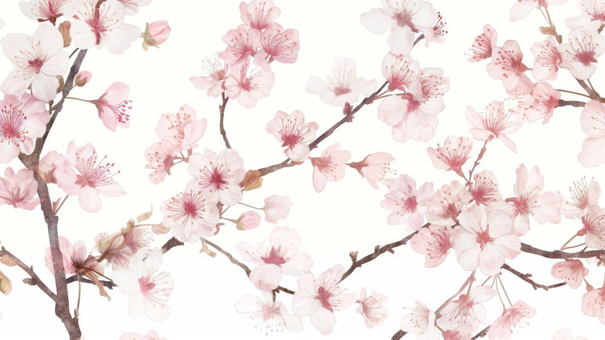 blossom wallpaper flat repeat motif
