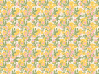 yellow floral wallpaper flat repeat motif