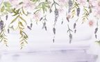 lavender purple bedroom wallpaper flat repeat motif