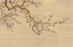 beige cherry blossom wallpaper flat repeat motif
