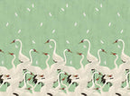 Crane Wallpaper for Bathrooms flat pattern design