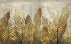 Gold Leaf Wallpaper flat pattern design