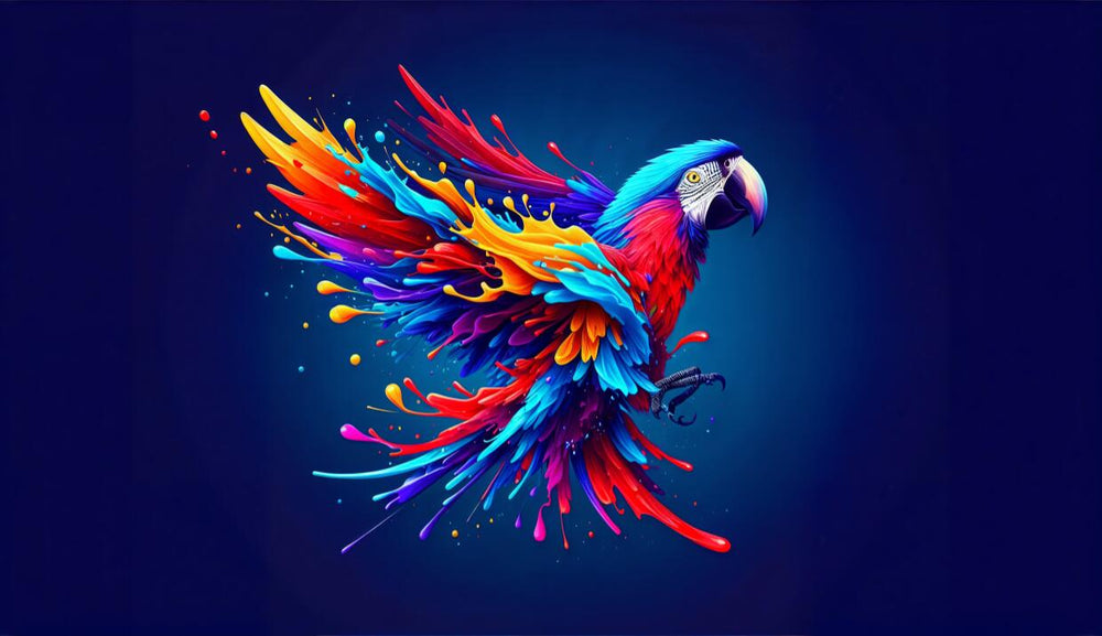 Red Parrot Wallpaper design