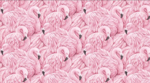 Art Deco Flamingo Wallpaper flat pattern design