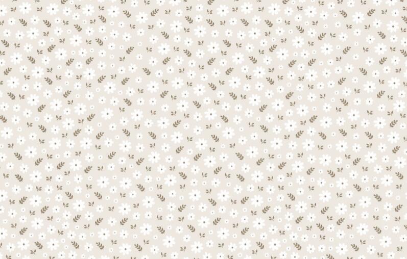beige floral wallpaper flat repeat motif