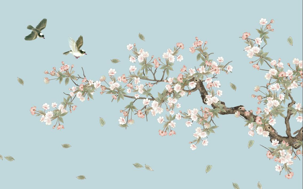 Cherry Blossom White Wallpaper design