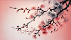 cherry blossom branch wallpaper flat repeat motif