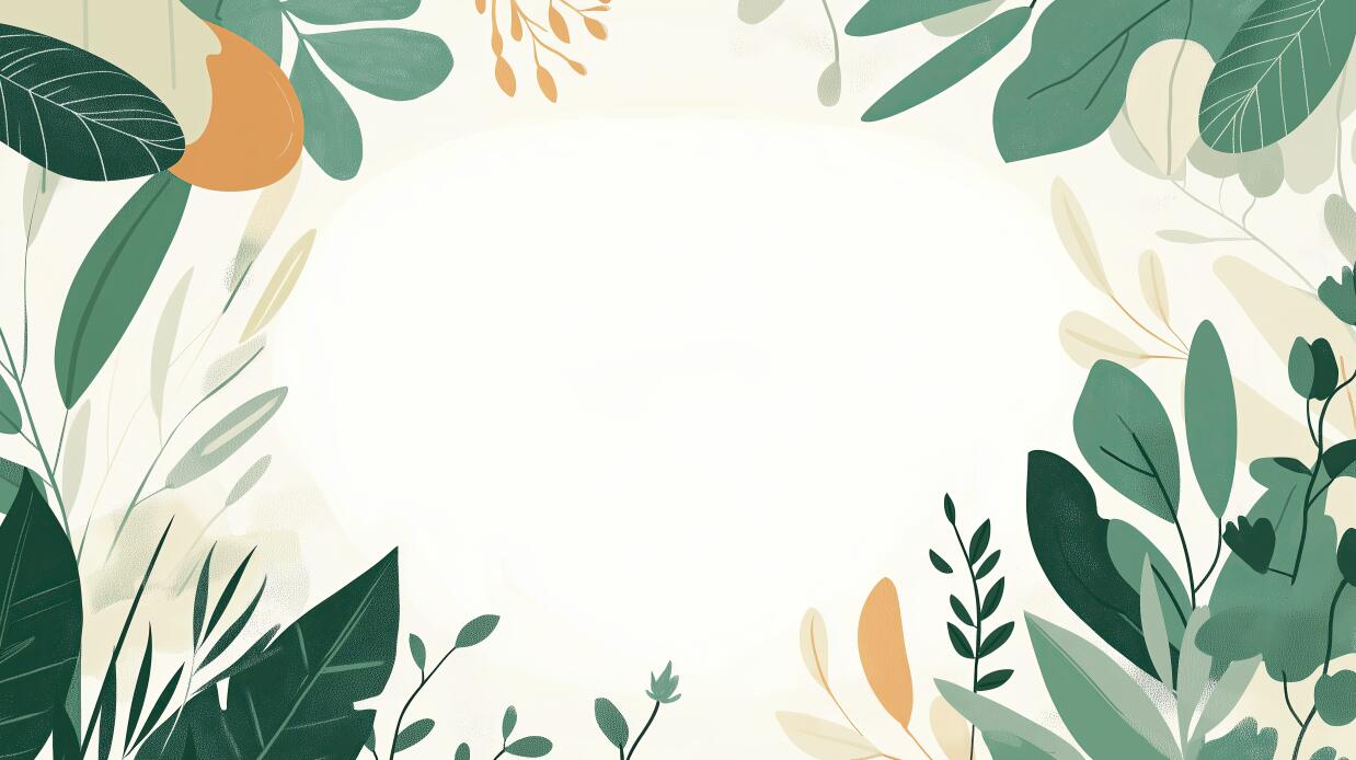 White and Green Leaf Wallpaper flat pattern design