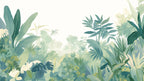 Botanical Leaf Wallpaper flat pattern design