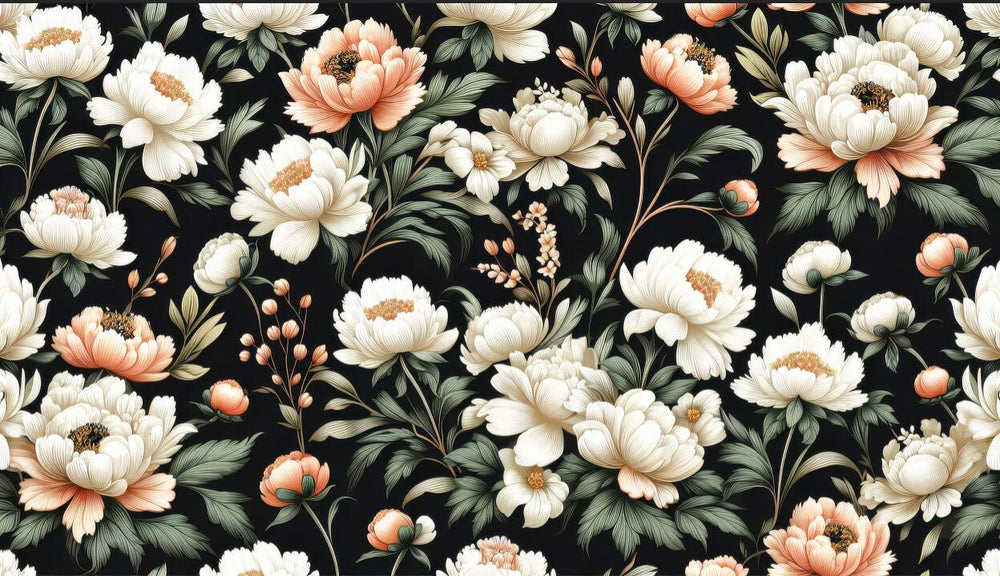 Large Floral Wallpaper design