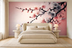 cherry blossom branch wallpaper bedroom wall