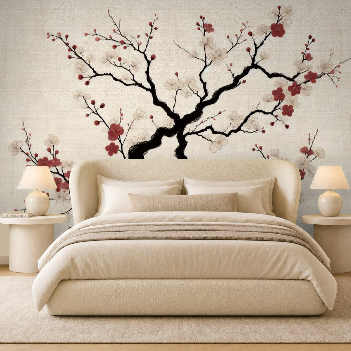 japanese cherry blossom wallpaper bedroom wall