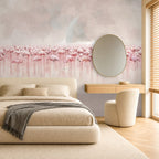 Flamingo club wallpaper — dressing corner scene