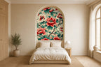 grand peony garden wallpaper in a bedroom
