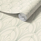 Sage green geometric wallpaper
