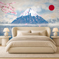 cherry blossom japanese art wallpaper living room feature wall