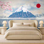 cherry blossom japanese art wallpaper living room feature wall