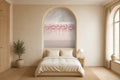 Flamingo club wallpaper — mural in an arched bedroom alcove