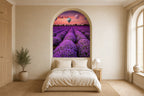lavender purple color wallpaper in a bedroom