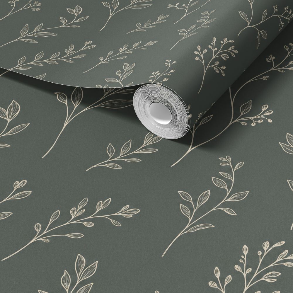 Dark Sage green wallpaper
