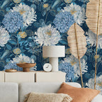 Blue Floral Wallpaper