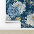Blue Floral Wallpaper