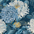 Blue Floral Wallpaper