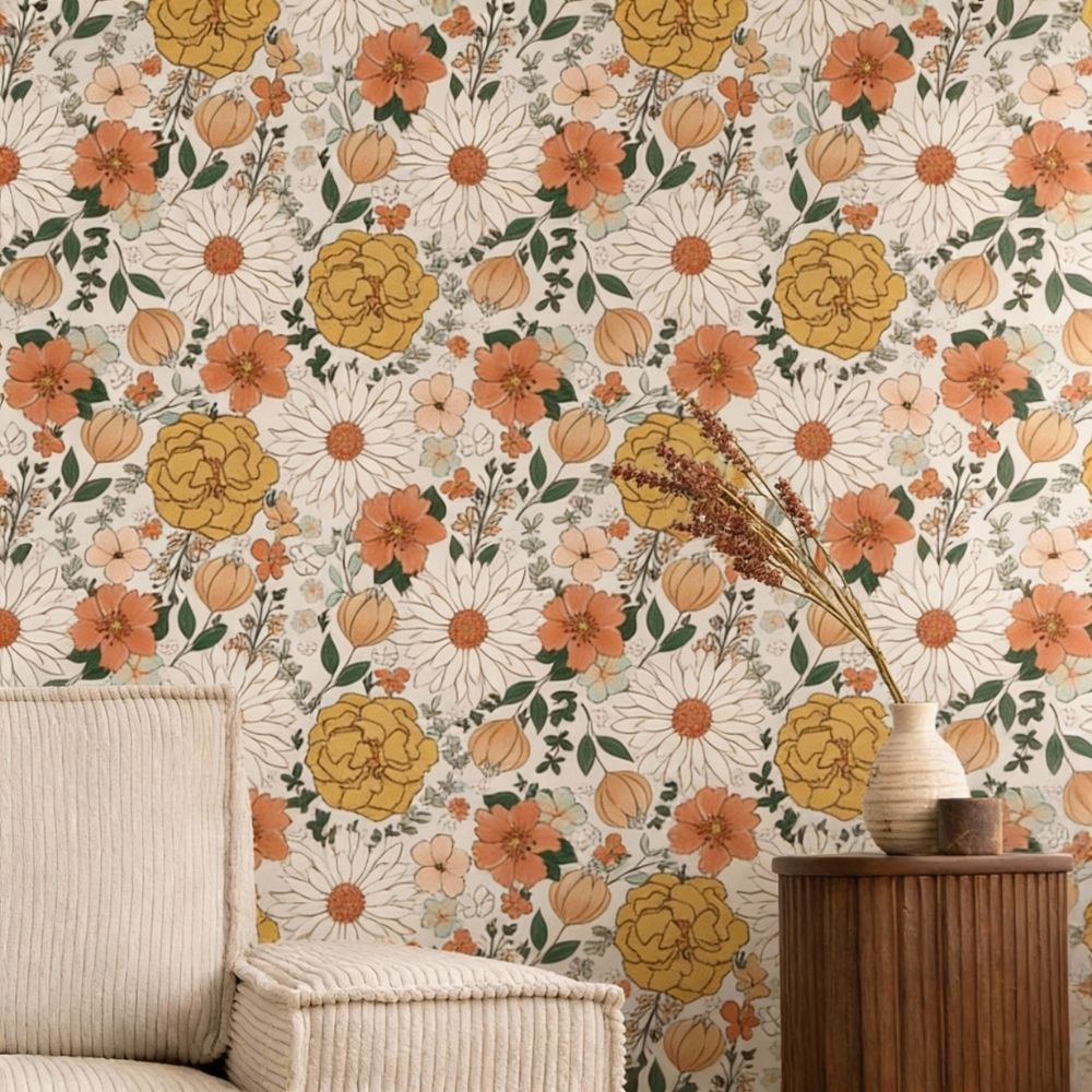 Vintage Floral Wallpaper
