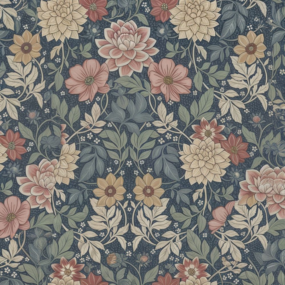 Antique Floral Wallpaper