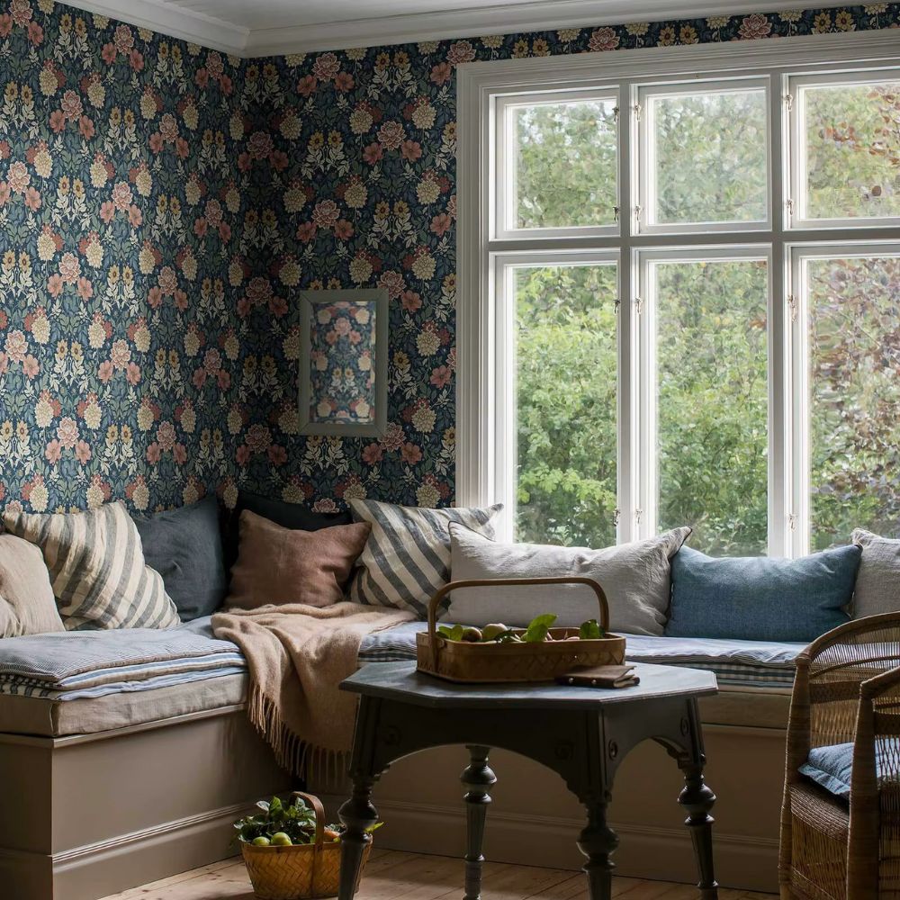 Antique Floral Wallpaper