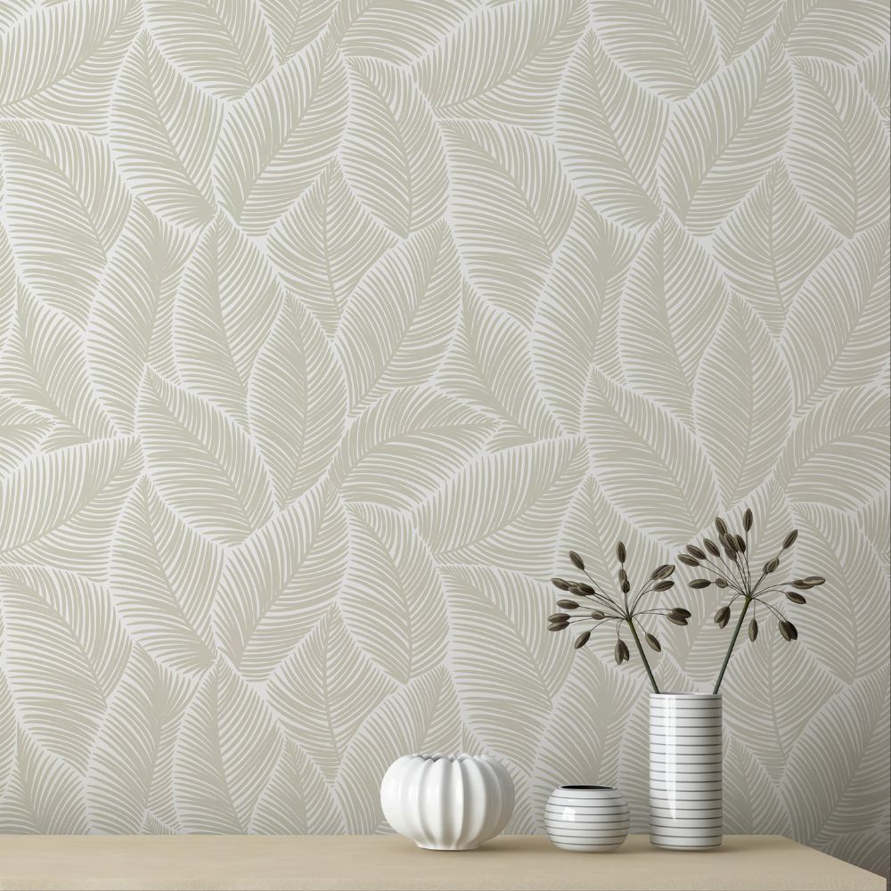 Grey Leaf wallpaper