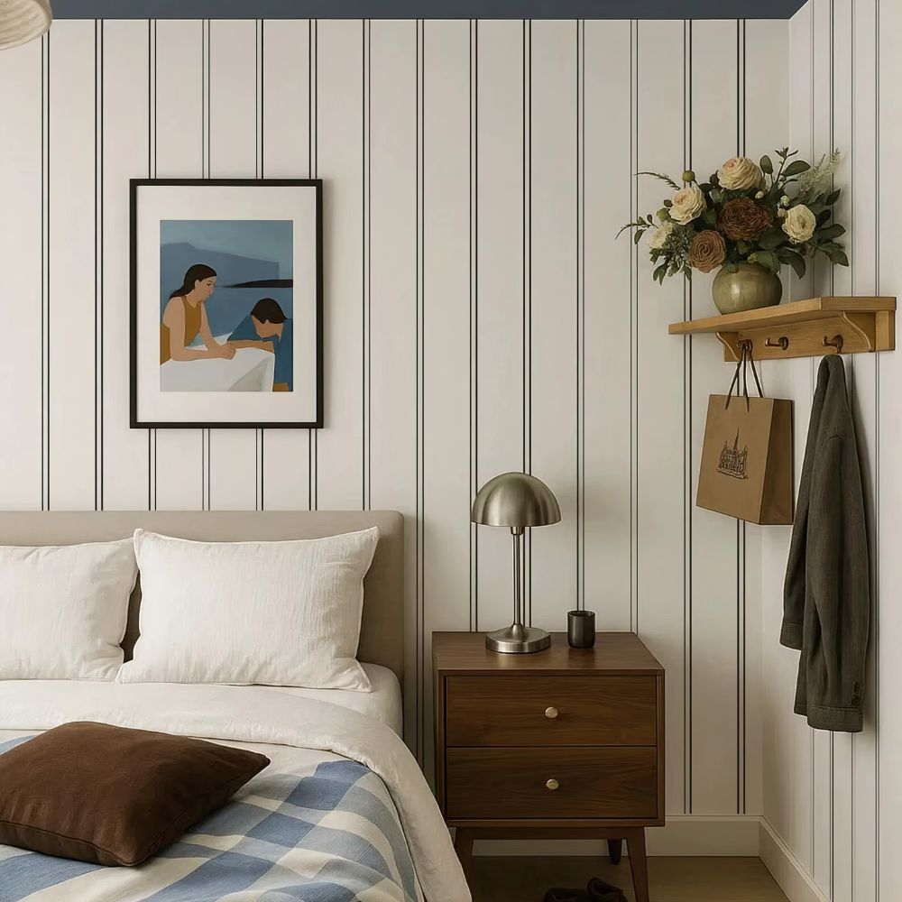 Black and White Striped Wallpaper