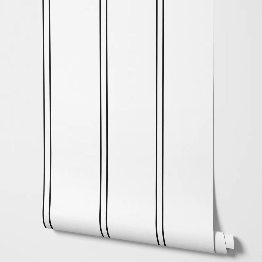 Black and White Striped Wallpaper