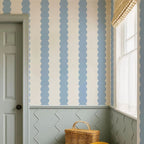 Blue Striped Wallpaper