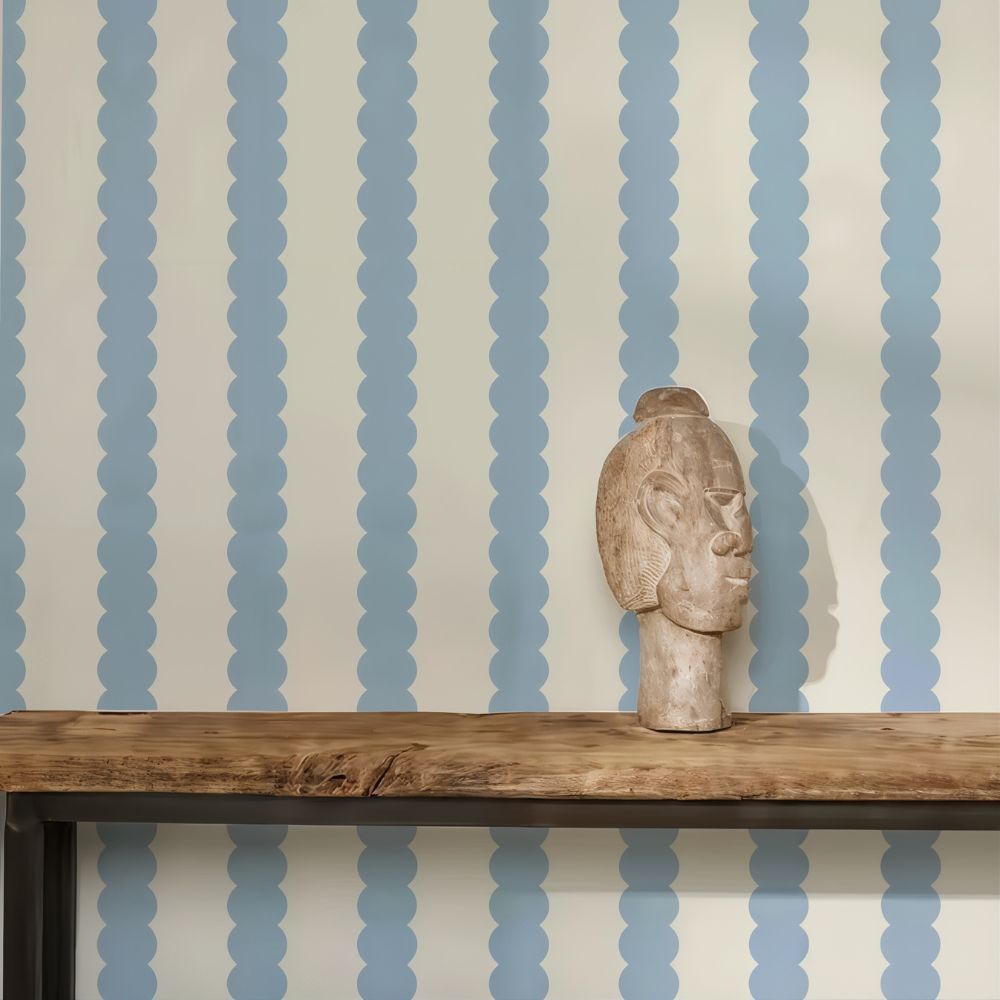 Blue Striped Wallpaper
