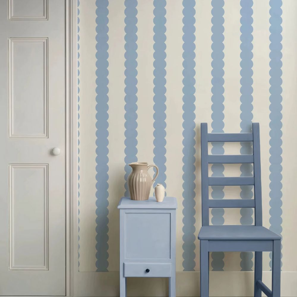 Blue Striped Wallpaper