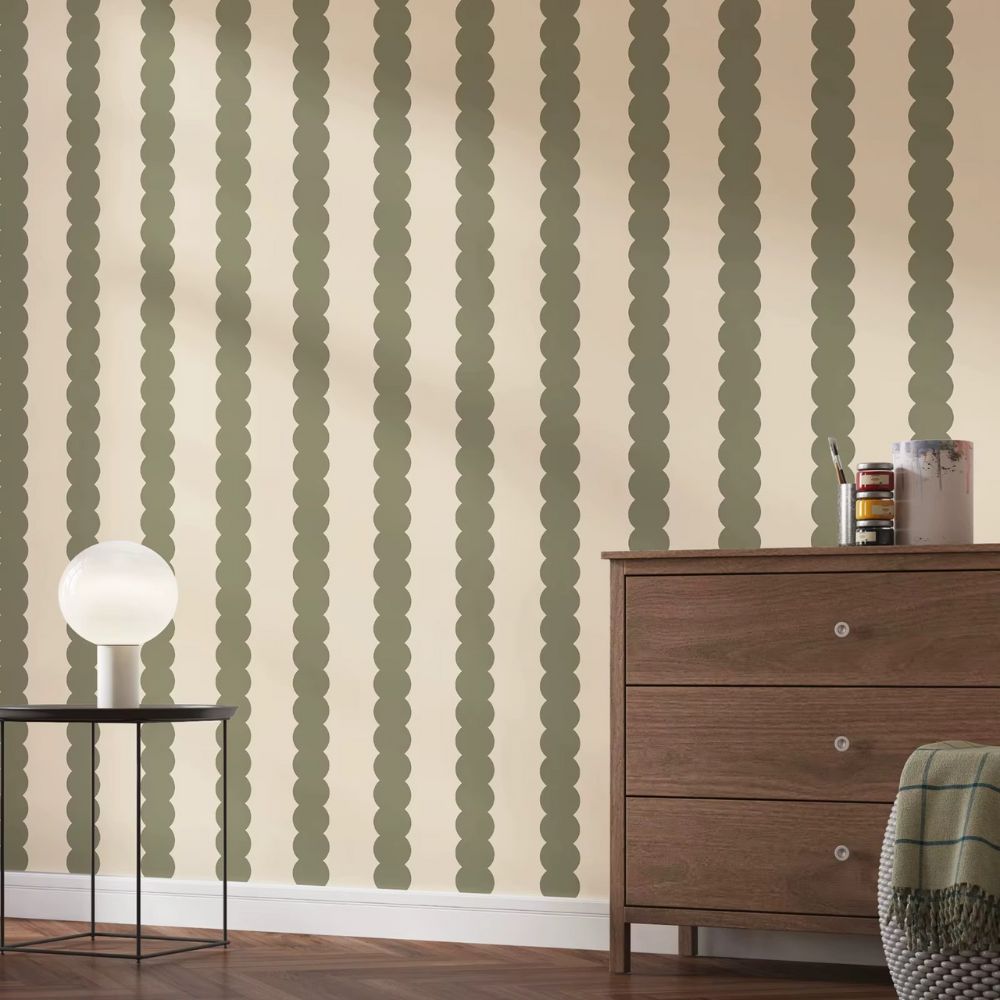 Green Stripe Wallpaper