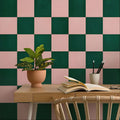 Pink and Green Wallpaper