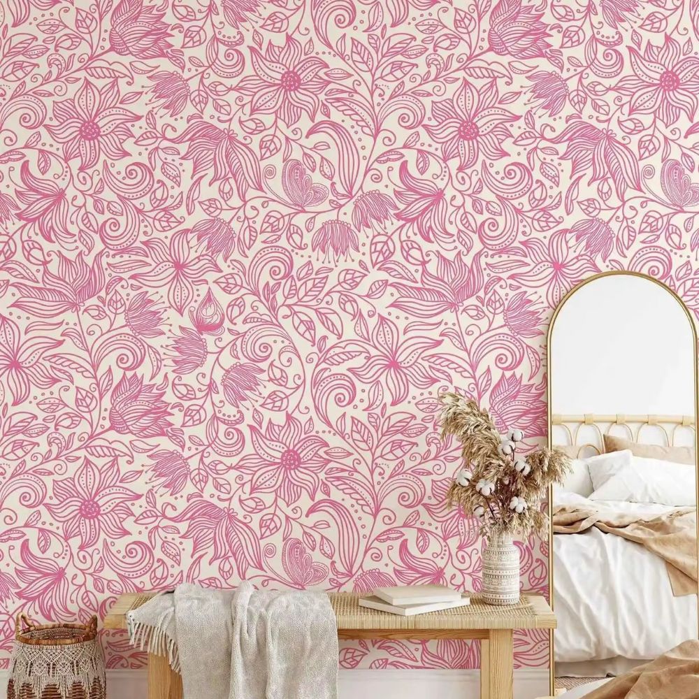 Pink Floral Wallpaper