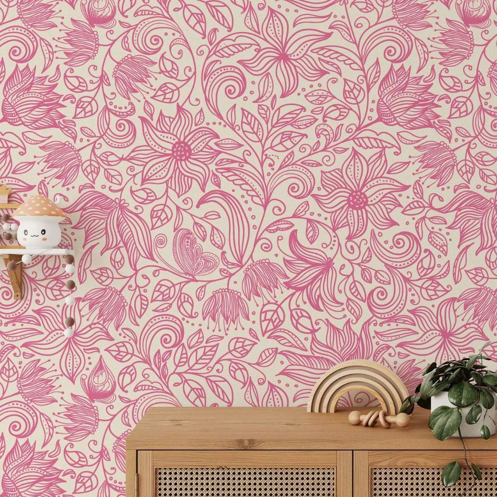 Pink Floral Wallpaper