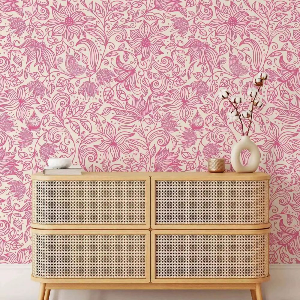 Pink Floral Wallpaper