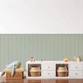 Sage Green Panel Wallpaper