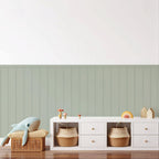 Sage Green Panel Wallpaper