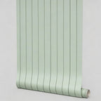 Sage Green Panel Wallpaper