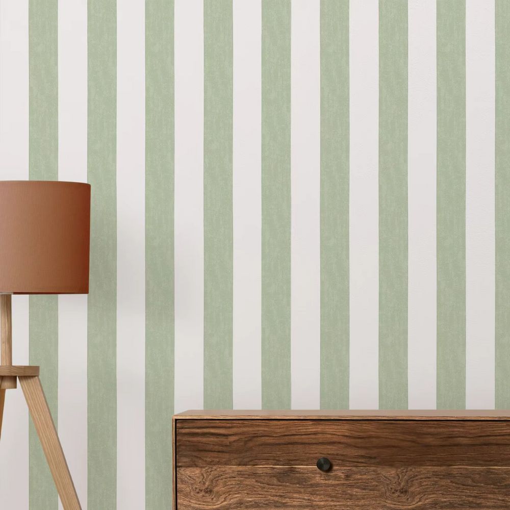 Sage Green and White Wallpaper