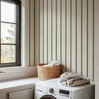 Sage Green and Cream Wallpaper