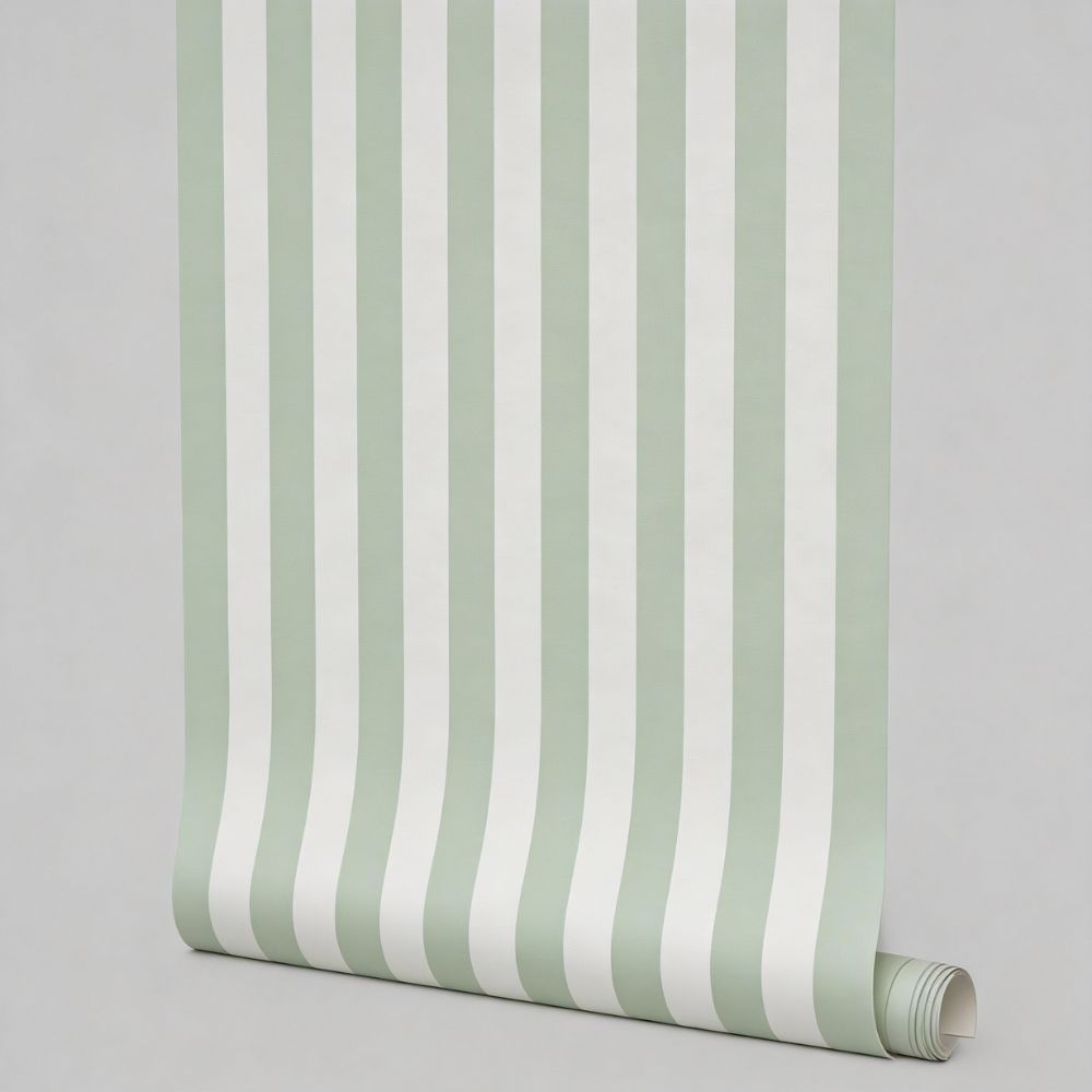 Sage Green and White Wallpaper