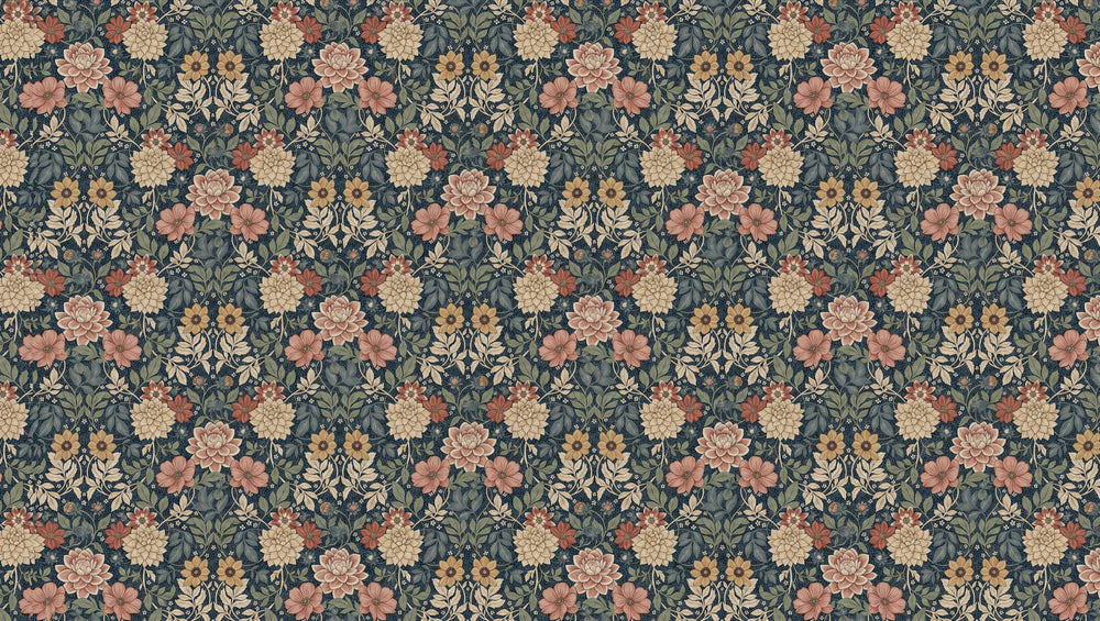 Antique Floral Wallpaper design