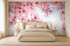 sakura cherry blossom wallpaper bedroom feature wall
