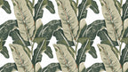 Banana leaf wallpaper flat pattern